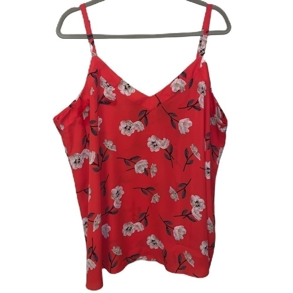 27. Torrid 2X 2 Sophie Red Floral Spaghetti Tank NWOT - Picture 4 of 6